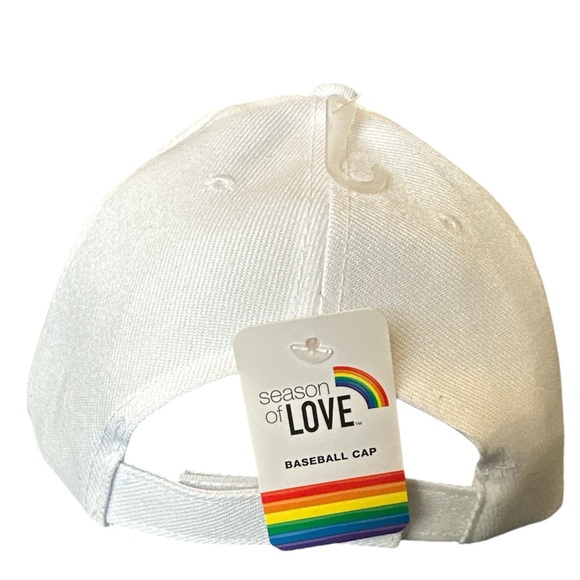 Rainbow Hearts ‘Season Of Love’ Embroidered Baseball Cap Hat - Picture 3 of 4